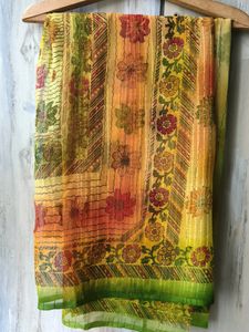 Simple Saree With Floral Print