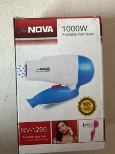 New Nova 1000W Foldable Hair Dryer