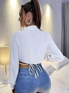 ZARA crop shirt with tie