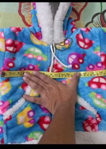 Cozy Blue Car Fleece Hooded Jacket