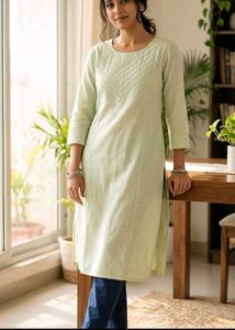 New Elegant Light Green Cotton Kurta