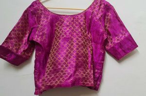 Vibrant Brocade Blouse with max skirt