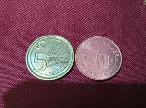 🔥 Singapore 5 Cents And Thailand 25 Satang Coins