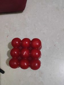 Red Bubble Cube Candle scented