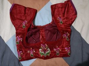 Marron Net Saree