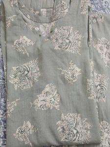 Light Green Printed Palazzo Pants kurta set