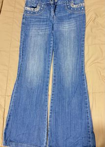 Embellished Flare Jeans