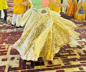 Floral Print Lehenga Skirt