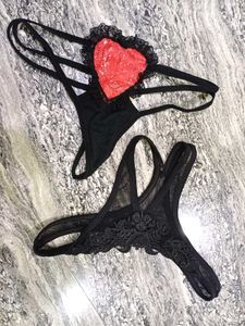 Sexy Thongs with Heart Detail