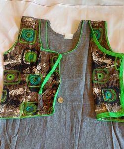 Ethnic Kurta with attached Jacket