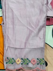Embroidered Lavender Kurti only one time used