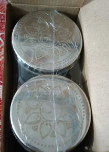 Decorative Silver Finish Containers