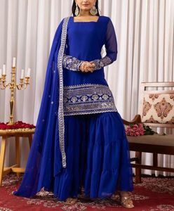 Royal Blue kurti shrara Set💙