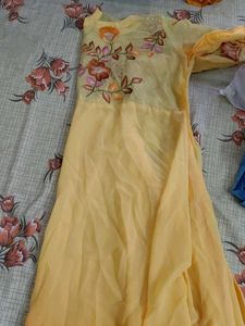 beautiful hand embroidered frock suit