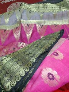 Elegant Ethnic pure bangal handloom Saree with Int