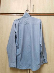 Men's Blue Button-Up Shirt