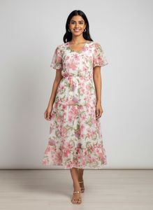 Floral Print Midi Dress