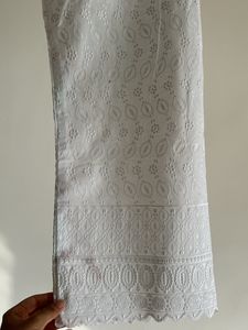 Chikankari Hand Embroidered Straight Bottom