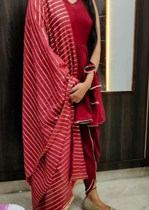 Elegant Maroon Kurta Set with Dupatta