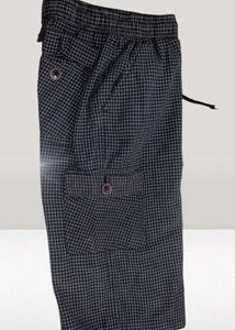 Men's Checkered Navy Blue Shorts
