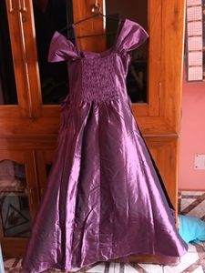 Stunning Purple Coloured Gown With Work All Over