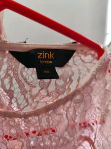 Baby Pink Lace Cold Shoulder Top