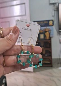 Handmade Beaded Hoop Earrings..very attractive  wh