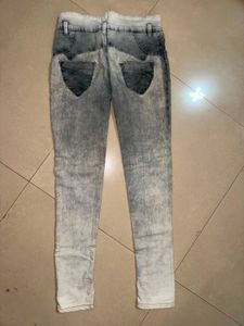Stylish Acid Wash Ripped Jeans