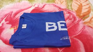Believe Blue Graphic T-Shirt silky