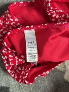Red Floral Bikini Set