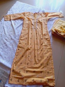 Yellow Embroidered Kurta Set