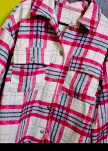 Pinterest Inspired Savana Plaid Jacket Women's Coat Autumn Winter Retro Pocket Oversized