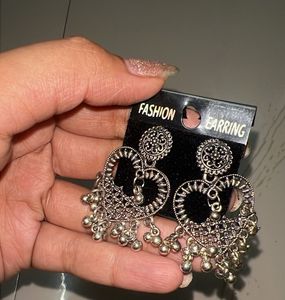 Heart Shaped Jhumka Earrings ✨