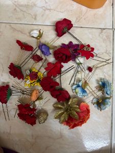 Floral Hair Pins Assortment