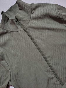 Ribbed Zip-Up Jacket