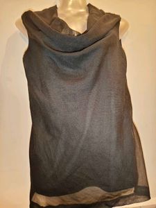 Black Cowl Neck Top Size Medium/ Large