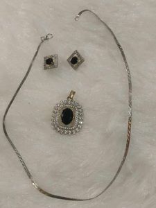 Elegant Pendant and Earring Set