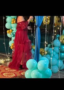 2 in 1 Stunning Red cocktail party Dress