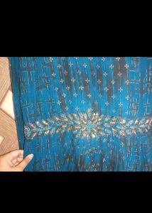 Teal Embellished Ethnic Gown