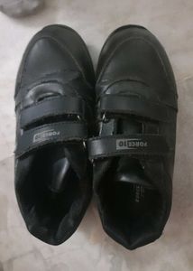 Liberty Black Velcro School Shoes