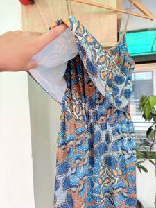 Boho Print Maxi Dress with Straps