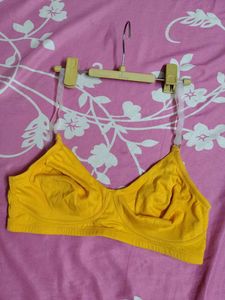 Yellow Cotton Bra