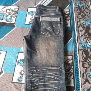 Blue Washed Denim Jeans