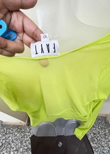 Lime Green Long Sleeve Crop Top