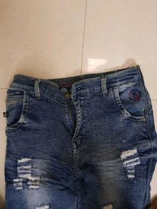 Stylish Ripped Blue Jeans