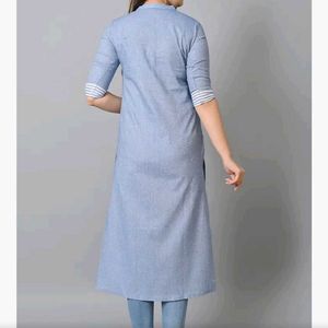 Vastramaniaa Sky Blue Decent Kurti