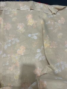 Elegant Floral Print Saree