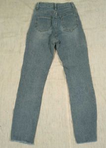 High-Waisted Skinny Fit grey Jeans