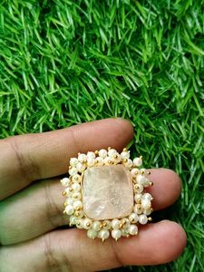 Brass and Pearl Finger Ring