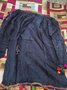 off shoulder black top